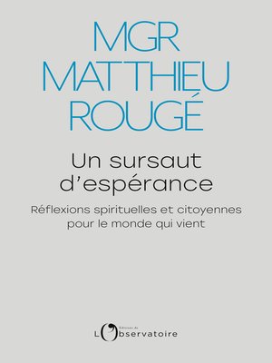 cover image of Un sursaut d'espérance